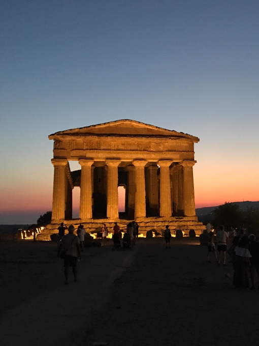 Valle dei Templi al tramonto